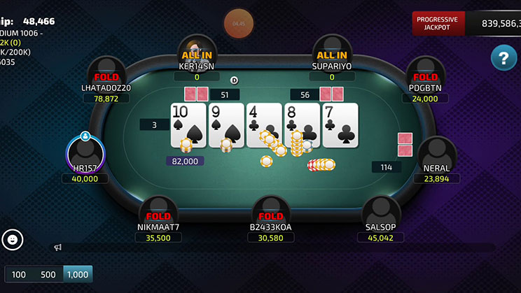 Meja permainan IDN Poker