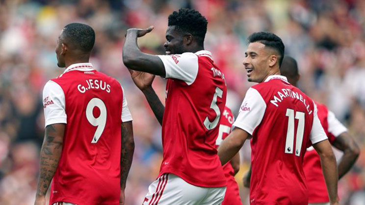 Thomas Partey Arsenal Merayakan Gol