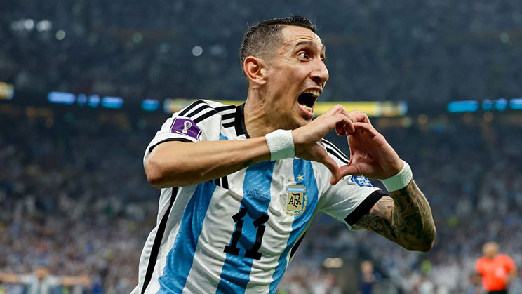 Gol Angel Di Maria membawa Argentina memimpin 2-0 atas Prancis