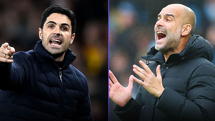 Mikel Arteta dan Pep Guardiola