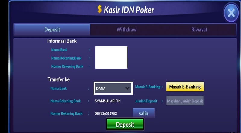 Masuk ke Tampilan Kasir IDN Poker